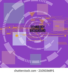 Technology Vector illustration Abstract futu ristic circuit board,  hi-tech computer digital technology concept,  red for your design on  black color background.