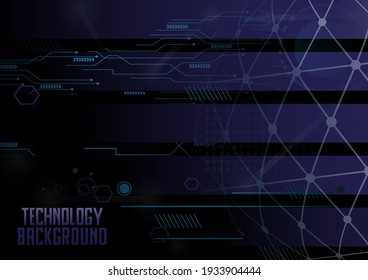 Technology Vector illustration Abstract futuristic circuit board,  hi-tech computer digital technology concept, Red for your design on  black color background.  HUD UI interface GUI screen virtual.