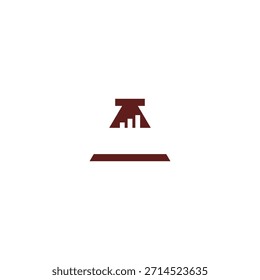 Logotipo del icono del Vector del laboratorio del laboratorio de la tecnología