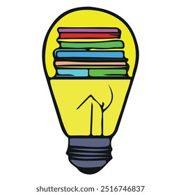 Technology vector  , lights and book , EPS File , light bulb icon 