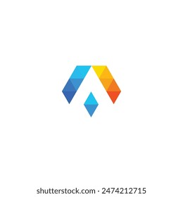 AN technology vector logo design