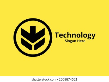 Technologie Vektor Logo Design alle Arten von Unternehmen 