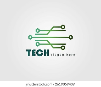 technology vector logo design icon concept for company