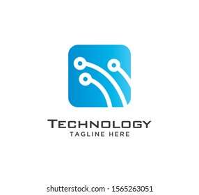 technology vector logo design template