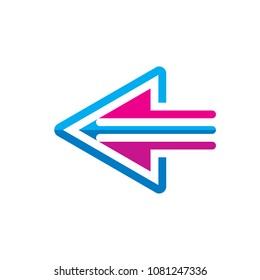 Technology - vector logo template for corporate identity. Triangle arrow abstract chip sign. Network, internet tech concept illustration. Play multimedia. Design element