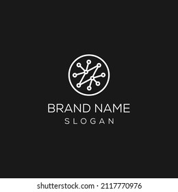 Technology - vector logo template for corporate identity. Abstract chip sign. Network  internet technology concept illustration.