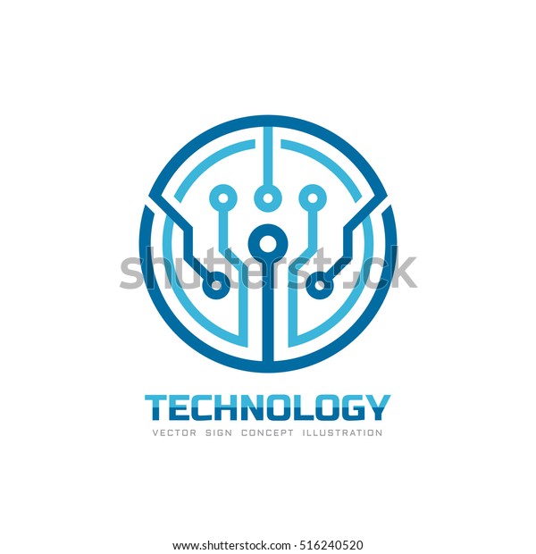 Technology Vector Logo Template Corporate Identity Stock Vector ...