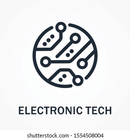 Technology - vector logo template. Design element.
