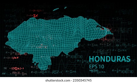 Technology vector map of Honduras, connection futuristic modern website background or cover page .