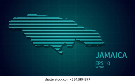 Technology vector map of Jamaica, futuristic modern website background or cover page .