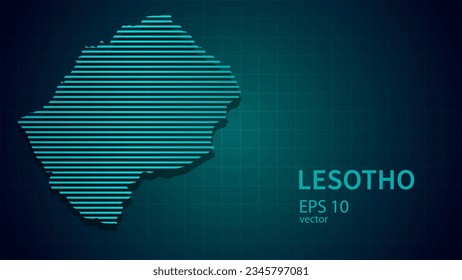 Technology vector map of lesotho, futuristic modern website background or cover page .