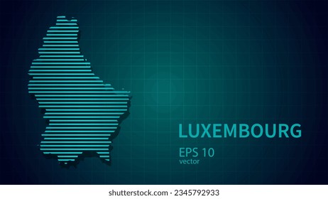 Technology vector map of Luxembourg, futuristic modern website background or cover page .