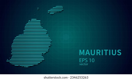 Technology vector map of mauritius, futuristic modern website background or cover page .