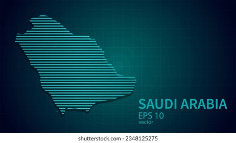 Technology vector map of Saudi Arabia, futuristic modern website background or cover page .