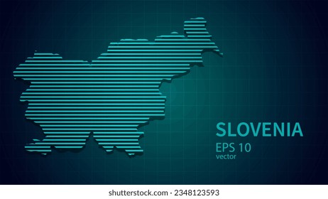 Mapa vectorial de la tecnología de Eslovenia, fondo futurista moderno del sitio web o portada .