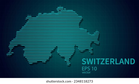 Mapa vectorial de la tecnología de Suiza, fondo futurista moderno del sitio web o portada .