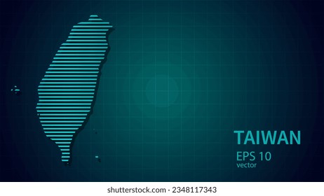 Mapa vectorial de tecnología de taiwán, fondo futurista moderno de sitio web o portada .