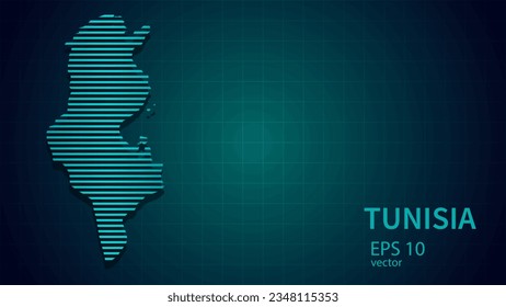 Mapa vectorial de la tecnología de Túnez, fondo futurista moderno del sitio web o portada .