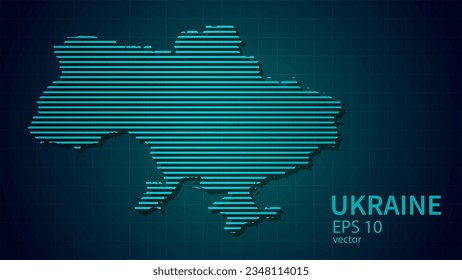 Mapa vectorial de la tecnología de Ucrania, fondo futurista moderno del sitio web o portada .