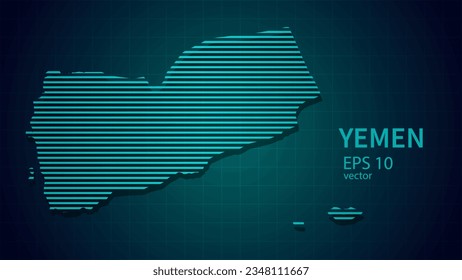 Technology vector map of Yemen, futuristic modern website background or cover page .
