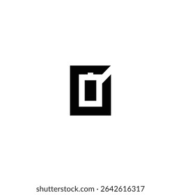 technology vector rectangle logo design