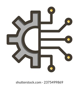 Technology Vector Thick Line Filled Colors Icon For Personal And Commercial Use.
