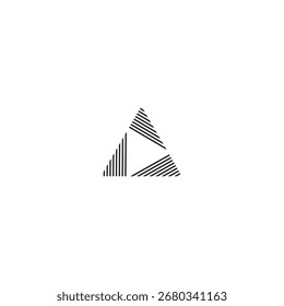 tecnologia vetor triângulo linha ícone logotipo