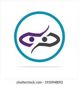 technology virtual reality logo illustration design template - vector