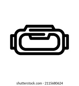 Technology Virtual Reality VR glasses icon vector outline style, for user interface computer game and web design. Headset of virtual reality