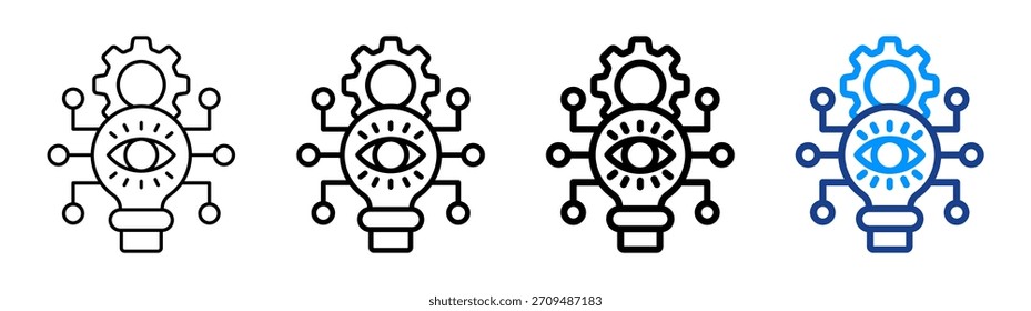 Tecnologia Visão Ícone Diferente Conjunto de Coleção de Outline