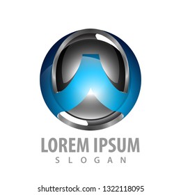 technology W letter logo concept design. Symbol graphic template element. 3D style