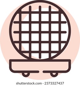 Technology waffle maker, illustration or icon, vector on white background.