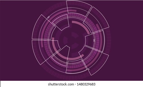 Technology wallpaper visualization. Elements with lines, circles and dots array. Technology wallpaper connection complex. Visual concept. Graphic abstract background. Vector illustration. Eps 10