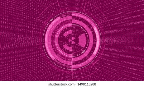 Technology wallpaper visualization. Elements with lines, circles and dots array. Technology wallpaper connection complex. Visual concept. Graphic abstract background. Vector illustration. Eps 10