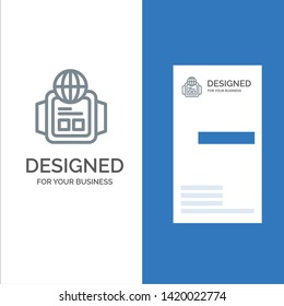 Technology, Watch, World Grey Logo Design and Business Card Template