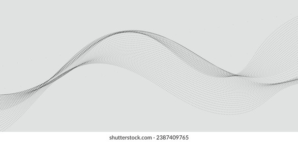 Technology wave particles vector background. Design element for your  background design.