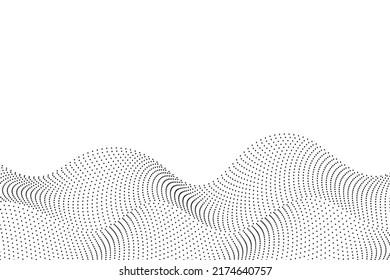 Technology Waves Pattern Abstract Background. Vector
