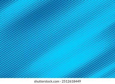 Technology Wavy Lines With Blue Color Halftone Abstract Pattern Background. Vintage. Wallpaper. Vector