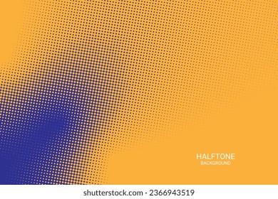 Technologieweiche Linien mit blauem und gelbem Hintergrund. Jahrgang. Tapete. Vektorgrafik