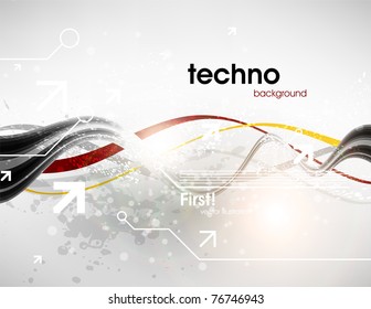 Technology web background. Banner for business design. Vector Eps 10.