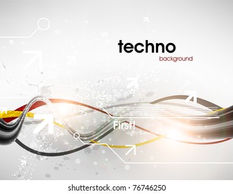 Technology web background/banner for business design. Vector Eps 10.