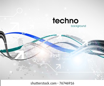 Technology web background/banner for business design. Vector Eps 10.