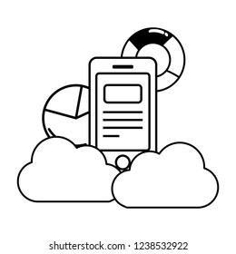 technology web cloud cartoon