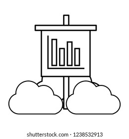 technology web clouds cartoon