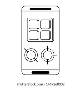 technology web digital hardware smartphone mobile app icons cartoon vector illustration graphic design