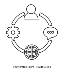technology web icon cartoon