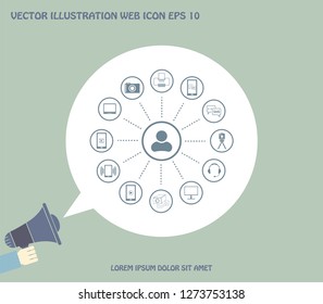 technology web icons set