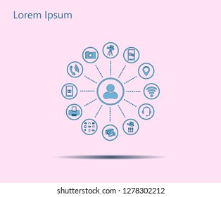 technology web icons set