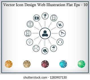 technology web icons set
