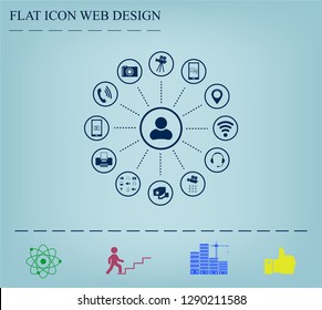 technology web icons set